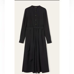 $4,325 Loro piana black silk Hattie dress sz. 42